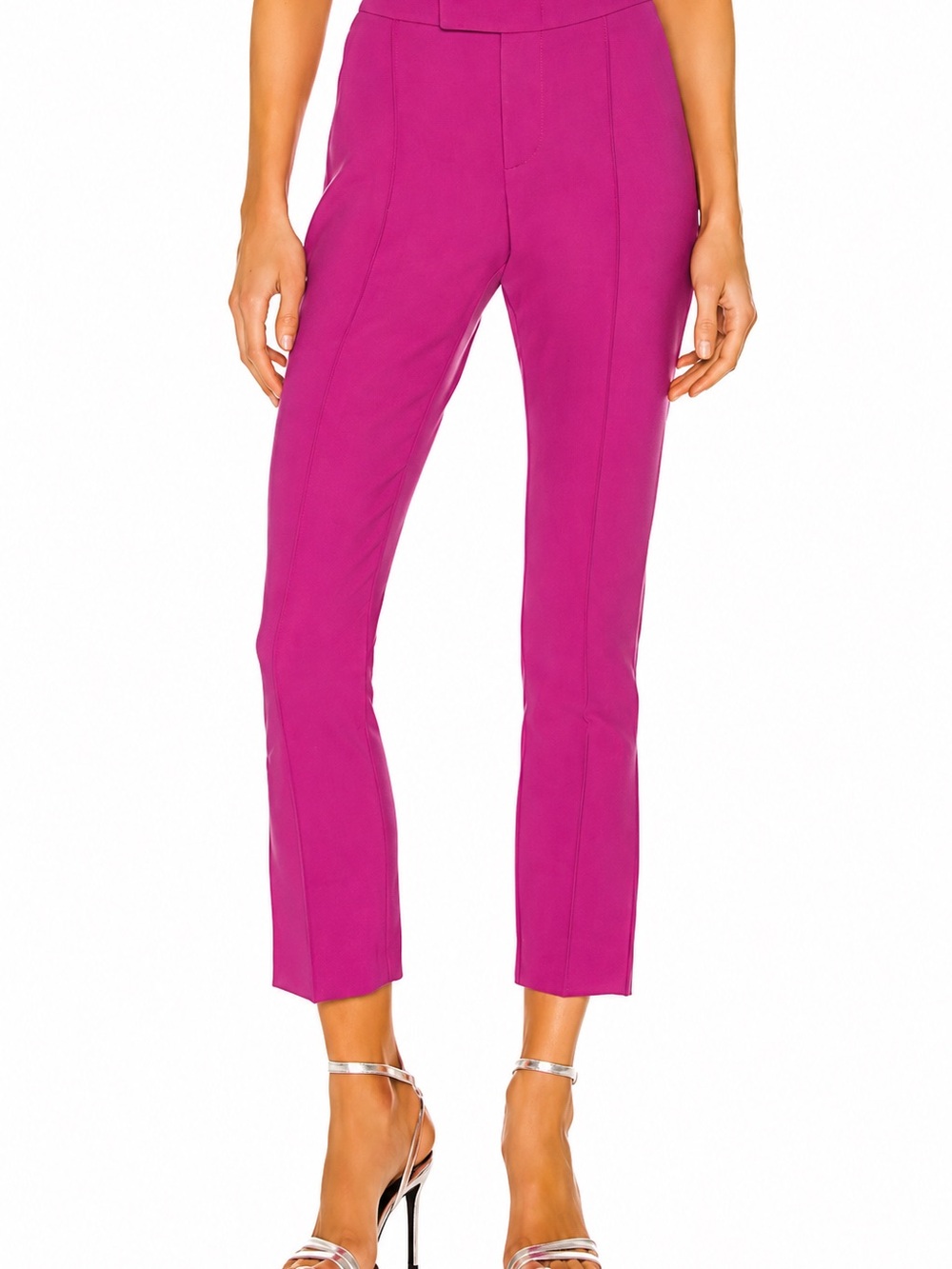 Smythe Stovepipe Ankle Slit Pants Fuchsia Sz:27